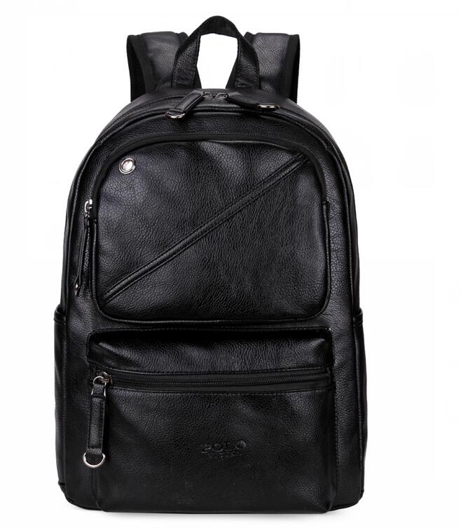 Leather Air Cushioned Backpack with Headphone Outlet-men-wanahavit-black-wanahavit