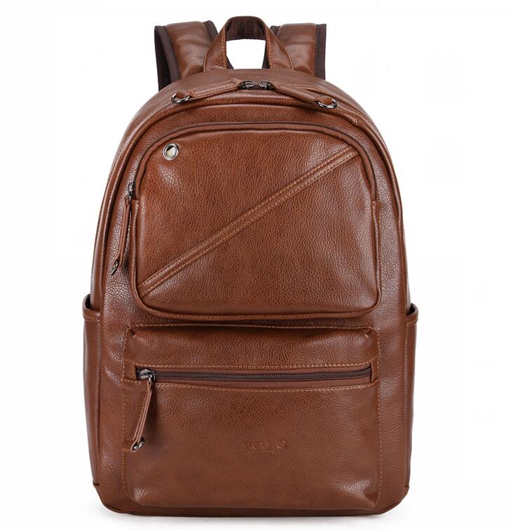 Leather Air Cushioned Backpack with Headphone Outlet-men-wanahavit-brown-wanahavit