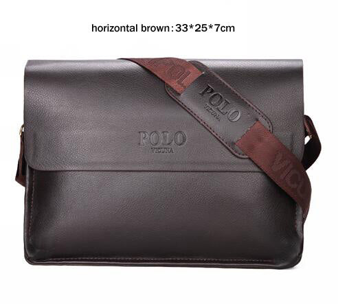 Leather Businessmen Casual Shoulder Bag-men-wanahavit-horizontal brown-wanahavit