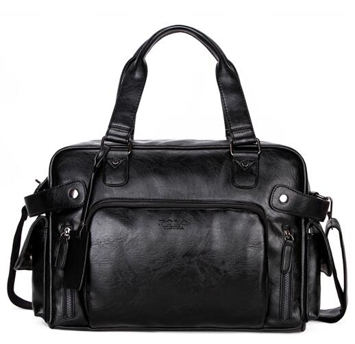 Large Capacity PU Leather Travel Bag-men-wanahavit-black travel bag-wanahavit