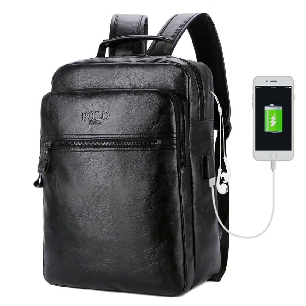 Simple Mobile Friendly Leather Backpack-unisex-wanahavit-black-wanahavit