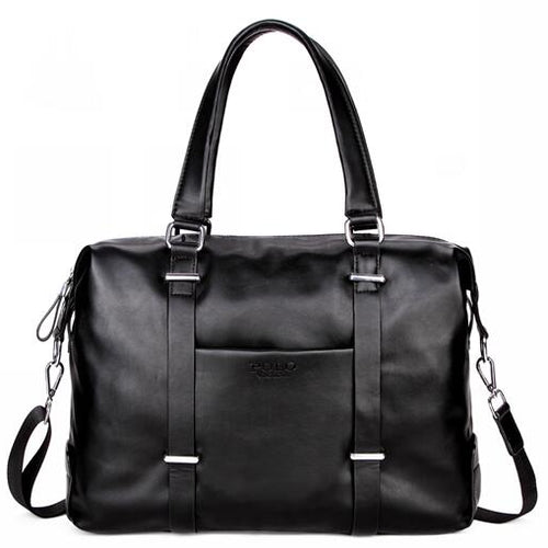 Load image into Gallery viewer, Elegant PU Leather Travel Duffle Bag-men-wanahavit-black travel bag-wanahavit
