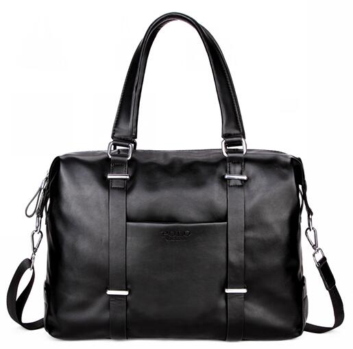 Elegant PU Leather Travel Duffle Bag-men-wanahavit-black travel bag-wanahavit