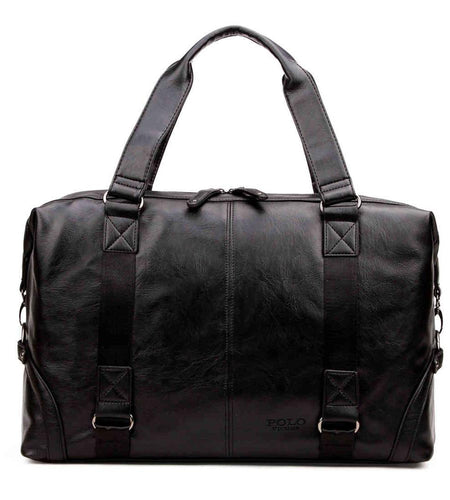 Molle Pouch Large Capacity Leather Travel Bag-men-wanahavit-Black luggage bag-wanahavit