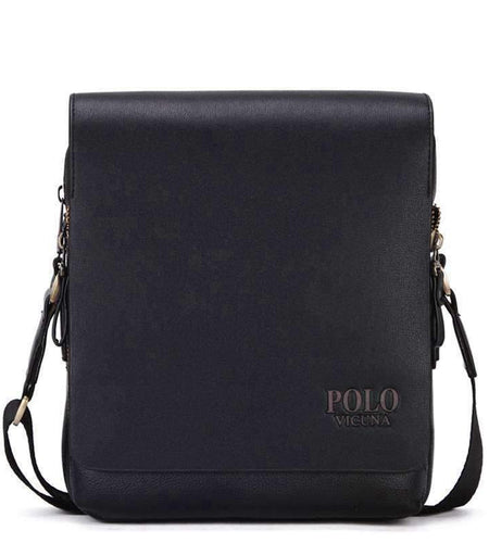 Fashion Deep Flap Business Leather Shoulder Bag-men-wanahavit-Small Black-wanahavit