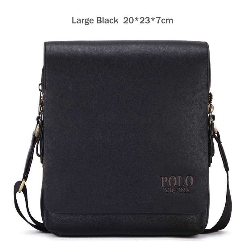 Fashion Deep Flap Business Leather Shoulder Bag-men-wanahavit-Large Black-wanahavit