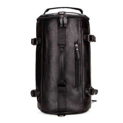 Load image into Gallery viewer, Elegant Large Capacity Leather Duffle Backpack-wanahavit-Black-wanahavit
