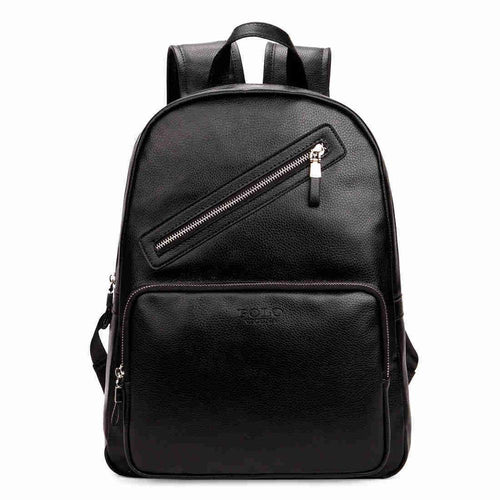 Load image into Gallery viewer, Preppy Style Leather Laptop Backpack-unisex-wanahavit-Black-wanahavit
