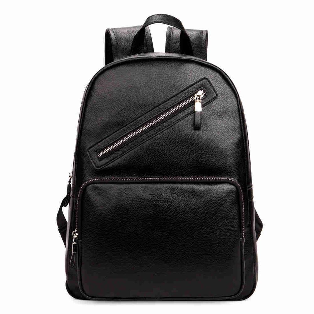 Preppy Style Leather Laptop Backpack-unisex-wanahavit-Black-wanahavit
