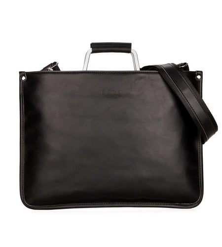 Simple Design Leather Briefcase with Metal Handle-men-wanahavit-Black-wanahavit