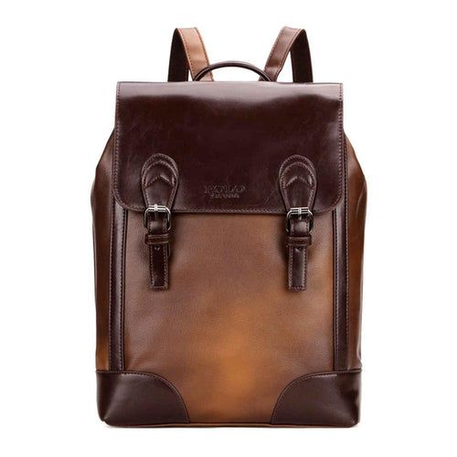 Load image into Gallery viewer, Vintage Gradient Brown Leather Backpack-unisex-wanahavit-Gradient Brown-wanahavit
