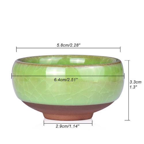 Load image into Gallery viewer, Ice Crack Glazed Ceramic Flower Pot-home accent-wanahavit-Yellow Green-wanahavit
