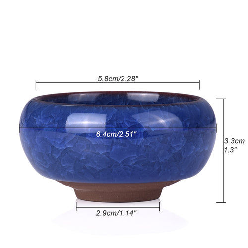 Load image into Gallery viewer, Ice Crack Glazed Ceramic Flower Pot-home accent-wanahavit-Dark Blue-wanahavit
