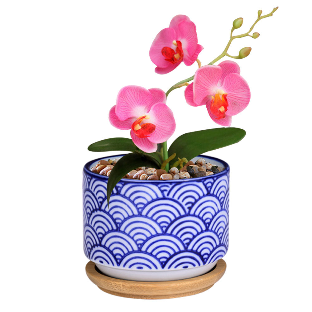 Small Glazed Ceramic Decorative Flower Pots-home accent-wanahavit-1pcs-wanahavit