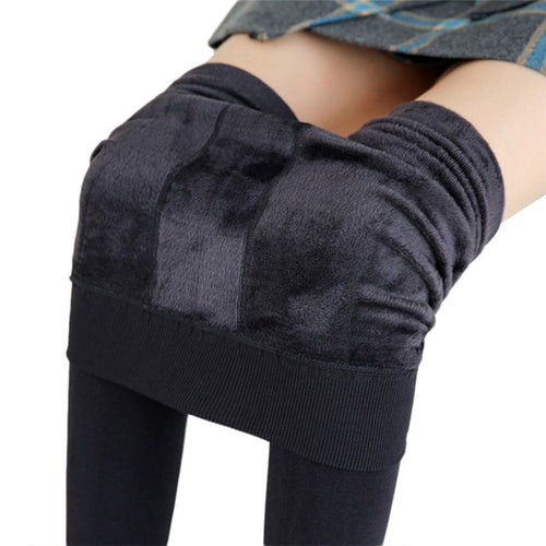 Load image into Gallery viewer, Winter Women Warm Solid Color Velvet High Waist Leggings Stretchy Leggings
