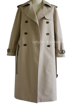 Load image into Gallery viewer, Autumn Double Breasted Windbreaker Long Trench Coat
