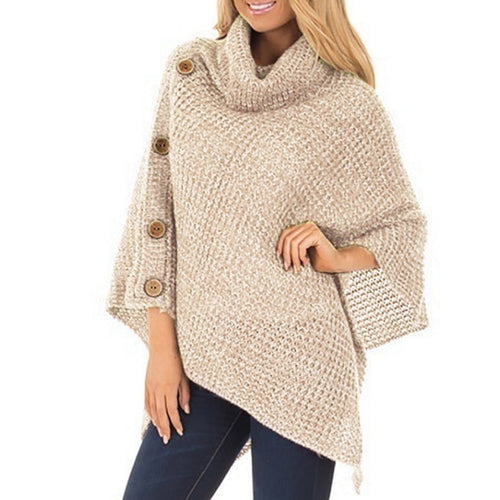Load image into Gallery viewer, Casual Knitted Turtleneck Warm Winter Sweater-women-wanahavit-Light Apricot-S-wanahavit
