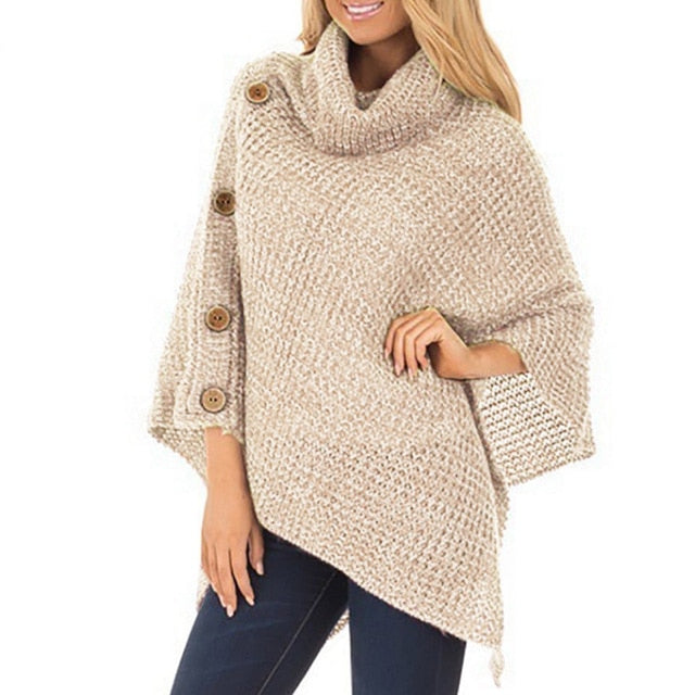 Casual Knitted Turtleneck Warm Winter Sweater-women-wanahavit-Light Apricot-S-wanahavit