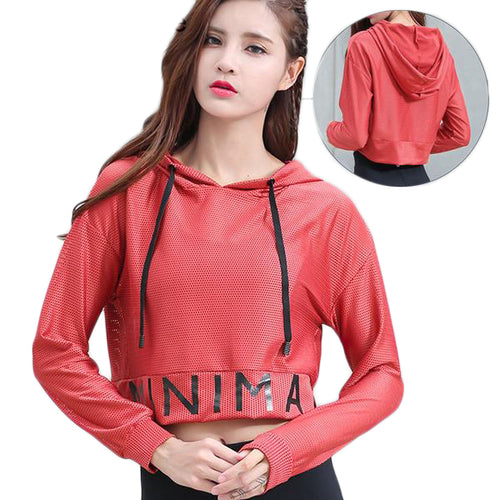 Load image into Gallery viewer, Breathable Long Sleeve Hooded Jersey Shirt-women fashion &amp; fitness-wanahavit-Red-S-wanahavit
