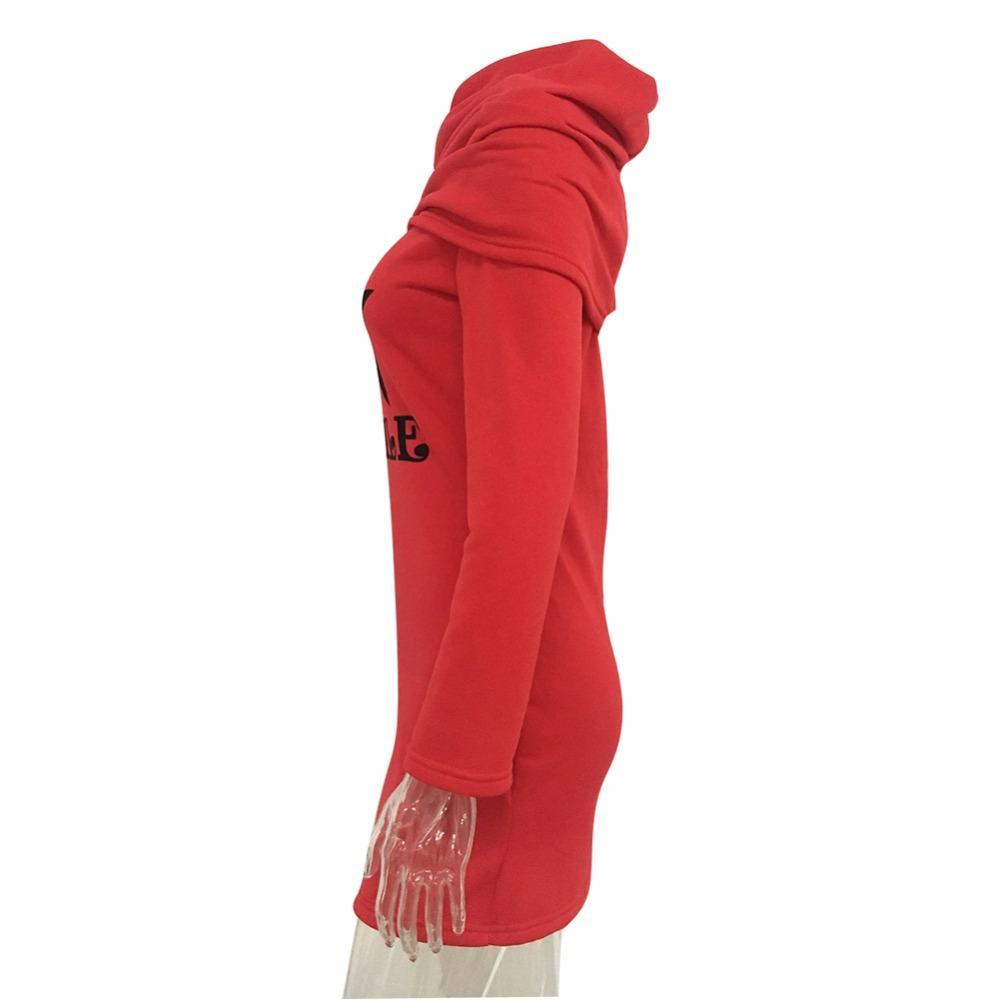 Smile Star Printed Dress Hoodies-women-wanahavit-Red-S-wanahavit