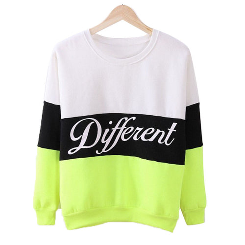 Load image into Gallery viewer, Three Color Accent Different Printed Sweatshirt-women-wanahavit-White and Green-One Size-wanahavit
