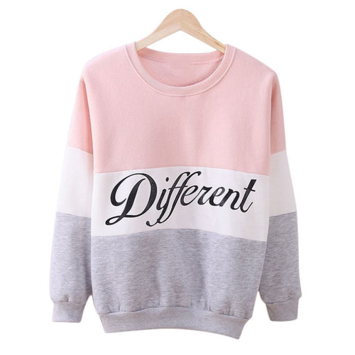 Load image into Gallery viewer, Three Color Accent Different Printed Sweatshirt-women-wanahavit-Pink and Grey-One Size-wanahavit
