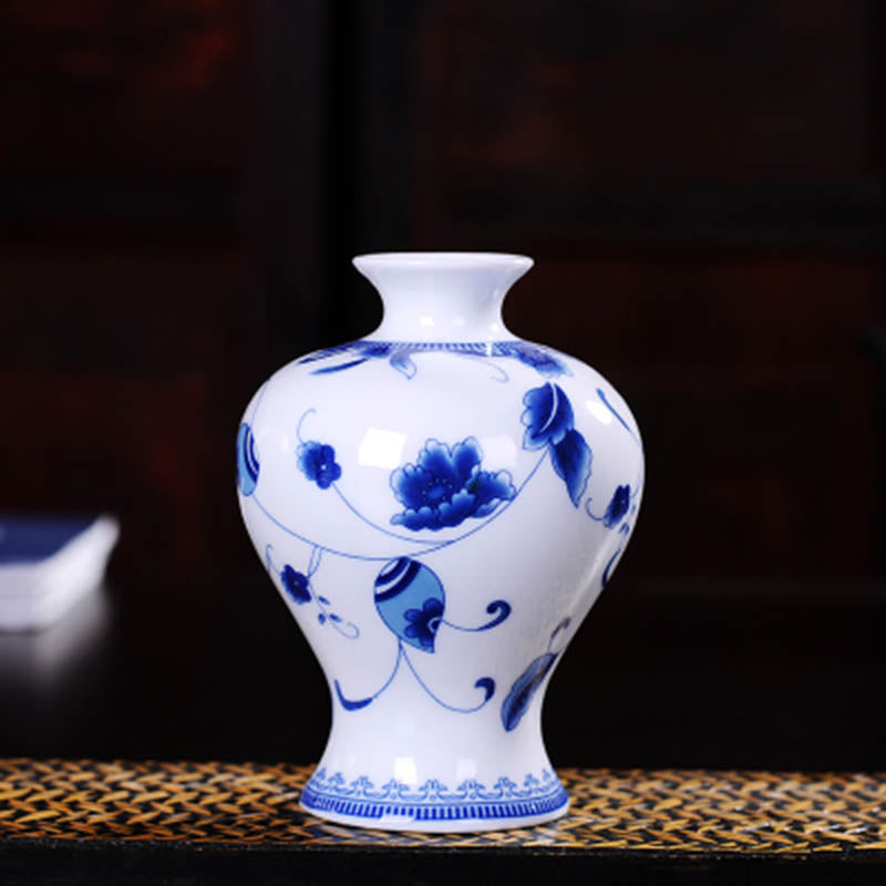 Vintage Chinese Decorative Ceramic Flower Vase-home accent-wanahavit-Design C5-wanahavit