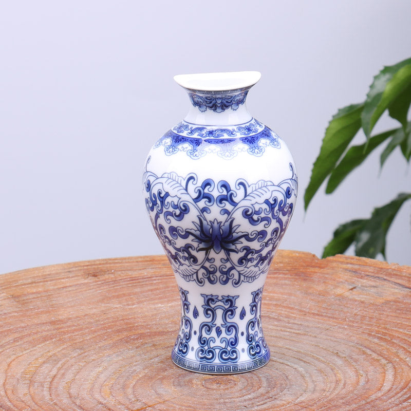 Vintage Chinese Decorative Ceramic Flower Vase-home accent-wanahavit-Design D1-wanahavit