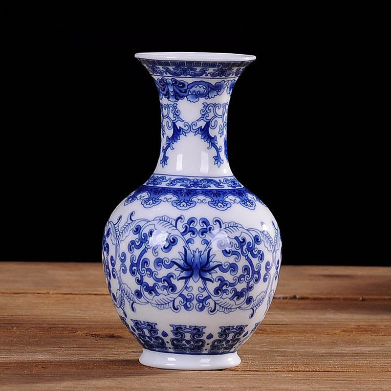 Vintage Chinese Decorative Ceramic Flower Vase-home accent-wanahavit-Design A1-wanahavit