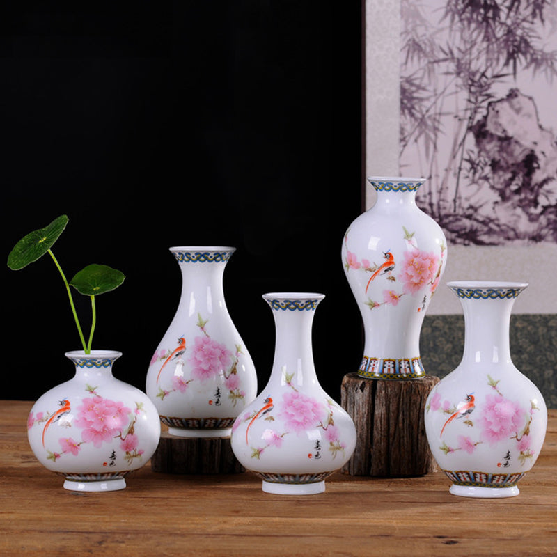 Vintage Chinese Decorative Ceramic Flower Vase-home accent-wanahavit-Design A3-wanahavit