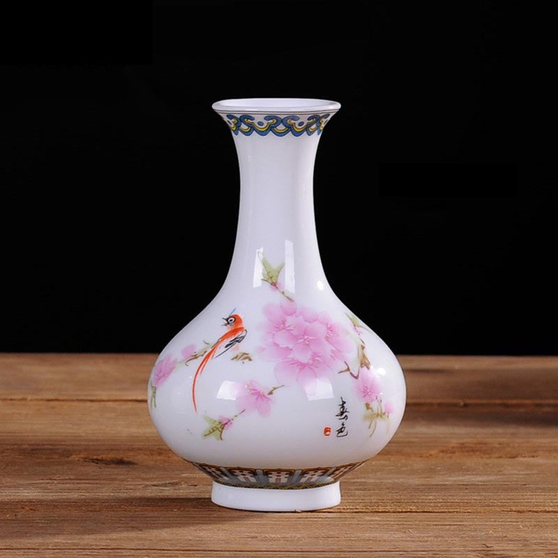 Vintage Chinese Decorative Ceramic Flower Vase-home accent-wanahavit-Design E2-wanahavit
