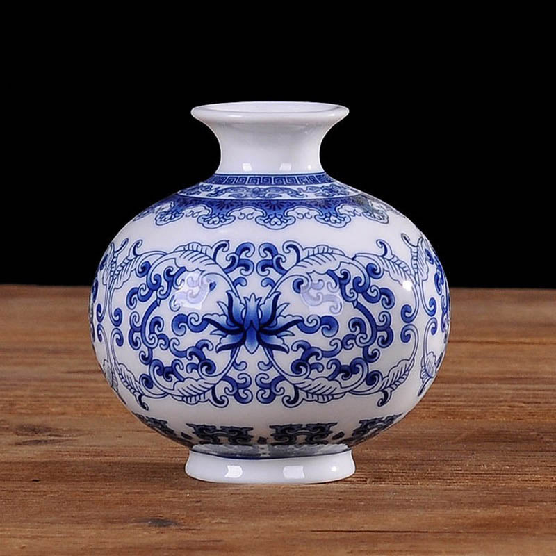 Vintage Chinese Decorative Ceramic Flower Vase-home accent-wanahavit-Design A5-wanahavit