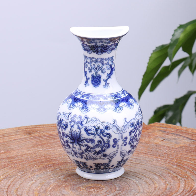 Vintage Chinese Decorative Ceramic Flower Vase-home accent-wanahavit-Design D3-wanahavit