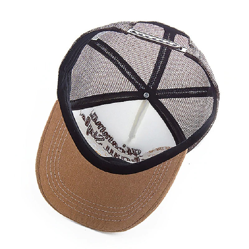 Spring Mesh Snapback Noble Spirit Embroidery Baseball Adjustable Snapback Cap