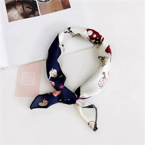 Load image into Gallery viewer, 50*50cm Silk Scarves Soft Hair Tie Neckerchief Foulard Muffler Small Square Scarf
