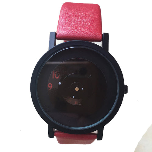 Load image into Gallery viewer, Retro Minimalist Quartz Watch with PU Leather Strap-unisex-wanahavit-Red-wanahavit
