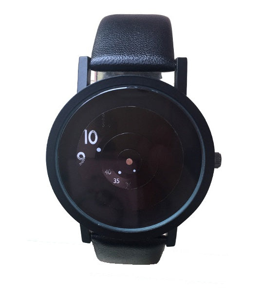 Retro Minimalist Quartz Watch with PU Leather Strap-unisex-wanahavit-Black-wanahavit