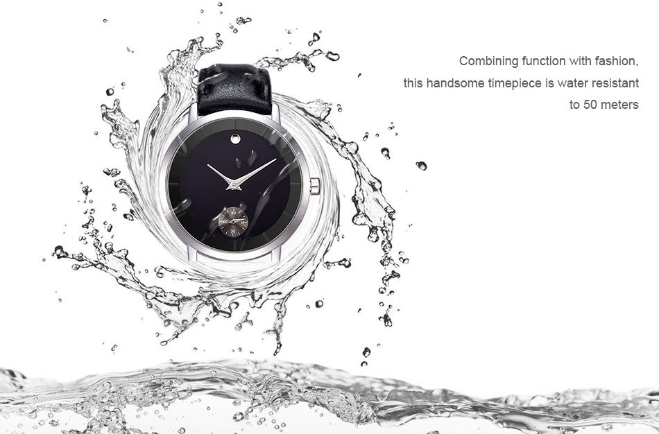 Minimalist Dial Waterproof Leather Wristwatch-men-wanahavit-black-wanahavit