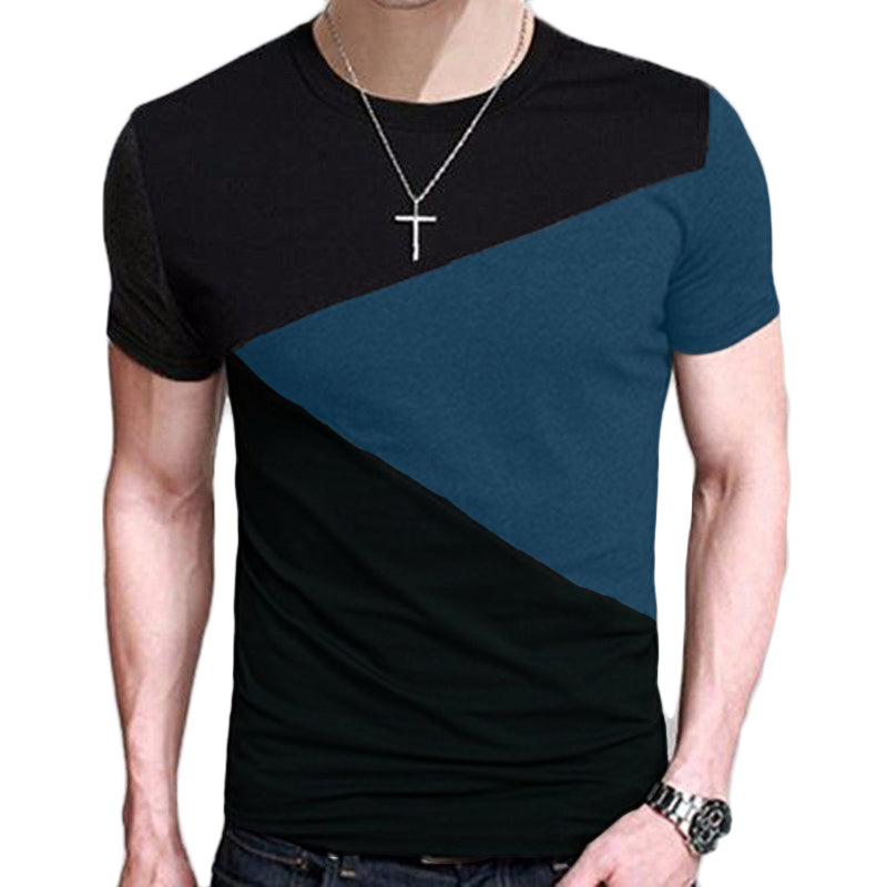 Oblique Contrast Mens Slim Fit Tees for men - wanahavit