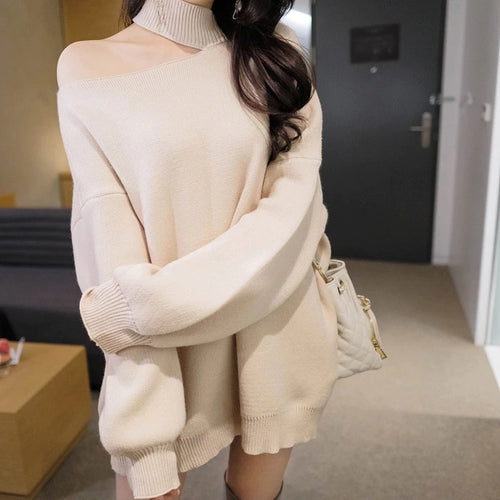 Load image into Gallery viewer, Winter Loose Autumn Elegant Knitted Warm Pullover Long Sleeve
