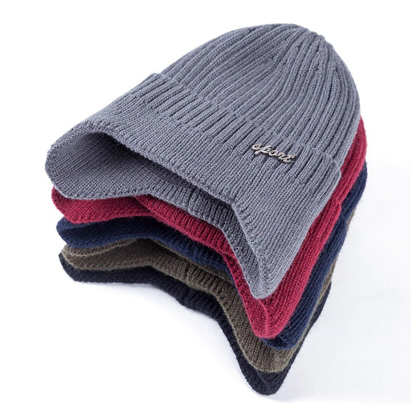 Ear Protection Stylish Soft Beanie Classic Knit Earflap Outdoor Knitted Woolen Warm Winter Cap