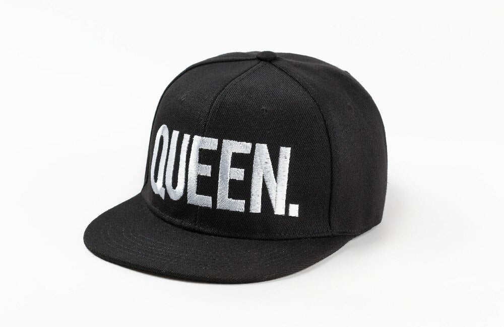 KING QUEEN Embroidery Baseball Adjustable Snapback Cap