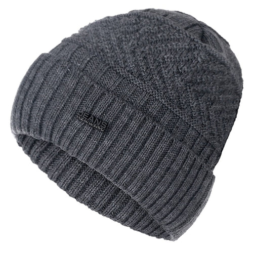 Load image into Gallery viewer, Unisex Fur Lined Outdoor Knitted Woolen Warm Winter Cap

