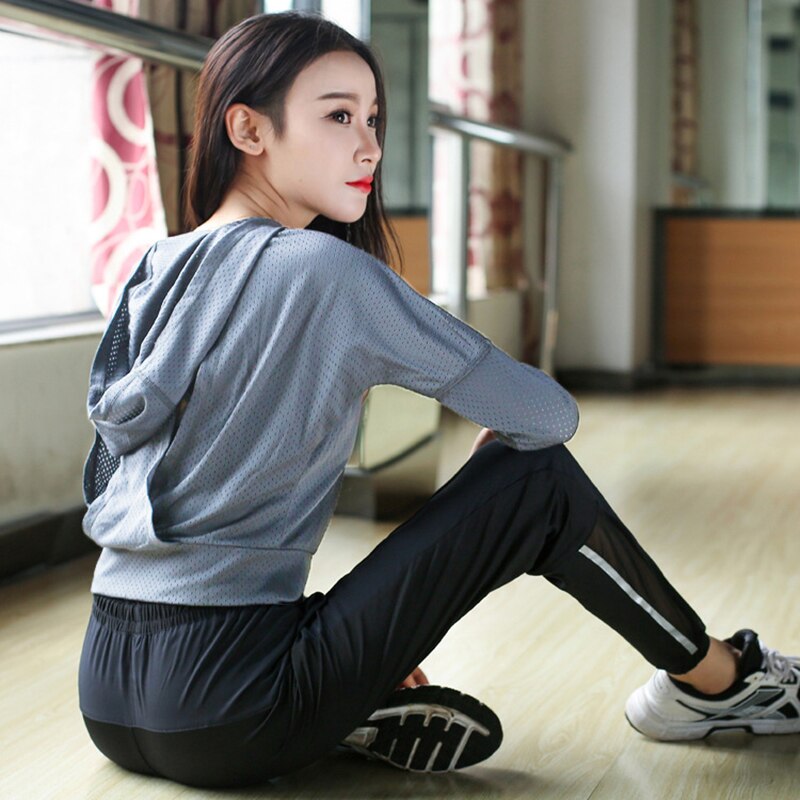 Breathable Backless Patched Hooded Long Sleeve