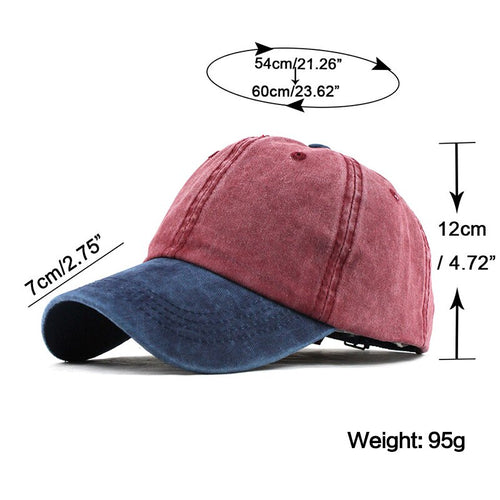 Load image into Gallery viewer, 9 colors Washed Denim Two Color Snapback Baseball Cap
