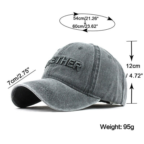 Load image into Gallery viewer, Together Embroidered Letter Snapback Baseball Cap
