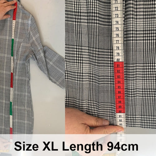 Load image into Gallery viewer, Vintage Double Breasted Belt Plaid Elegant Office Long Sleeve Mini Dress
