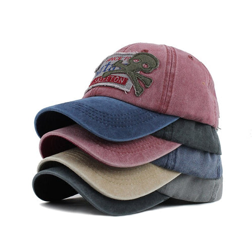 Load image into Gallery viewer, Vintage Human Skeleton Patched Embroidered Snapback Baseball Cap

