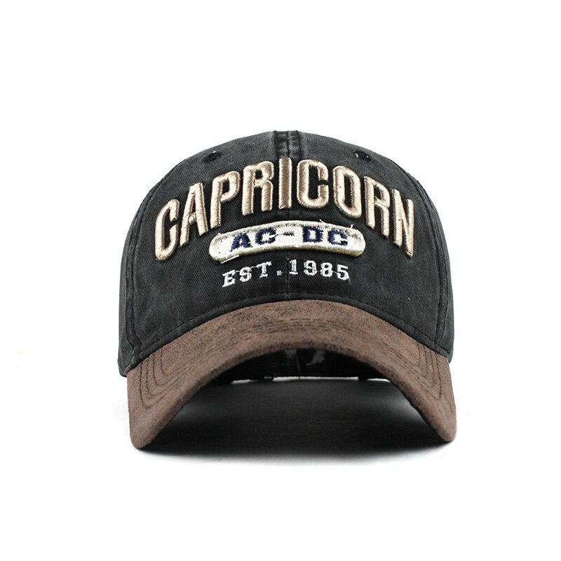Capricorn AC DC Embroidered Snapback Baseball Cap