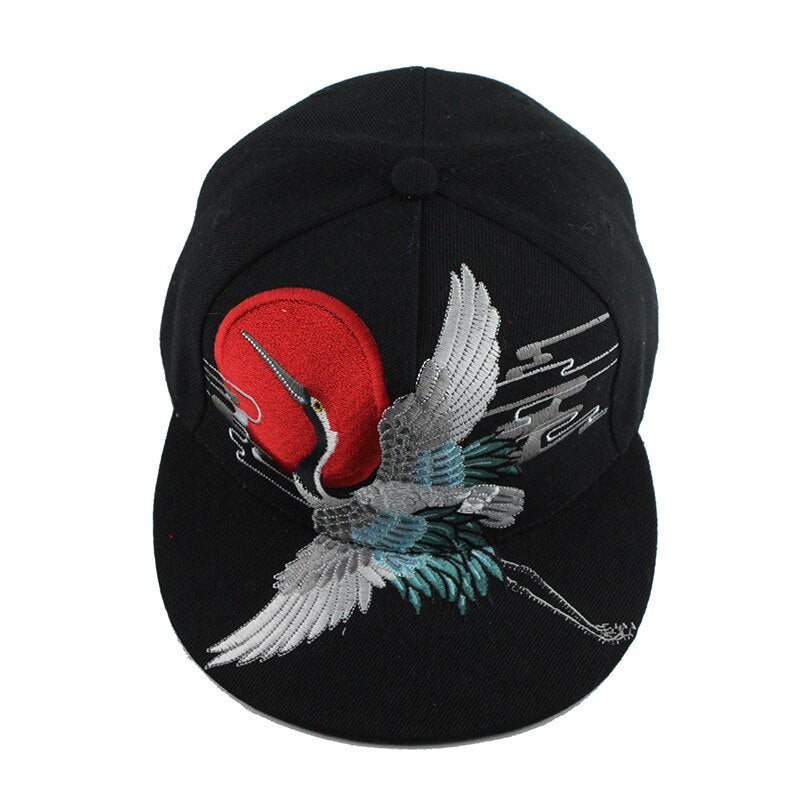Bird Embroidery Street Style Snapback Hip Hop Cap